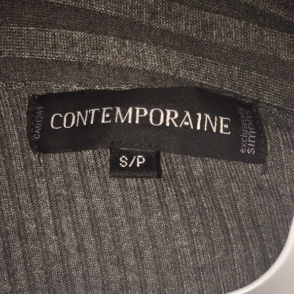 Gray Contemporaine Waterfall Cardigan Size SP - Picture 6 of 8